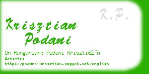 krisztian podani business card